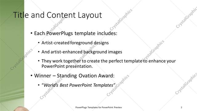 Title and Content presentation slide layout