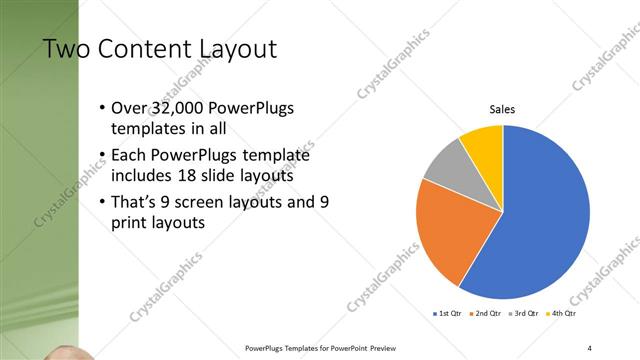 Two Content presentation slide layout