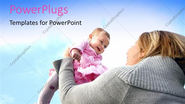  Presentation with baby girl - A mother playing with her child