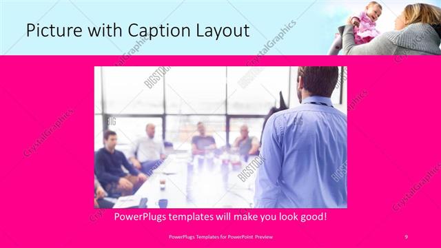 Picture with Caption presentation slide layout