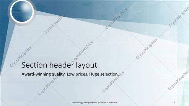 Section Header presentation slide layout