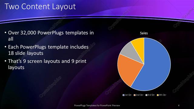 Two Content presentation slide layout