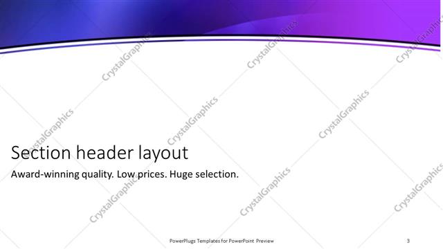 Section Header presentation slide layout
