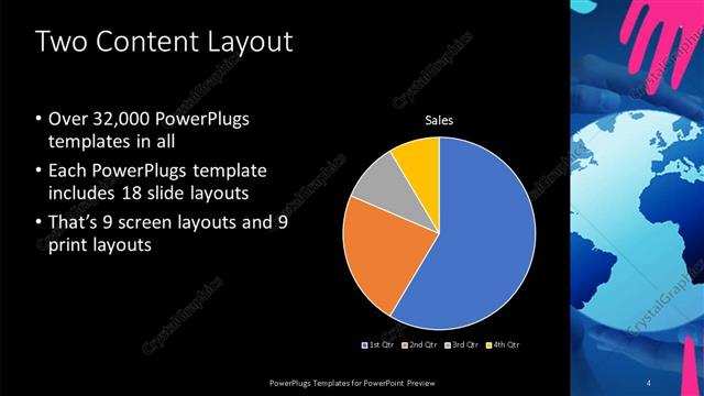 Two Content presentation slide layout