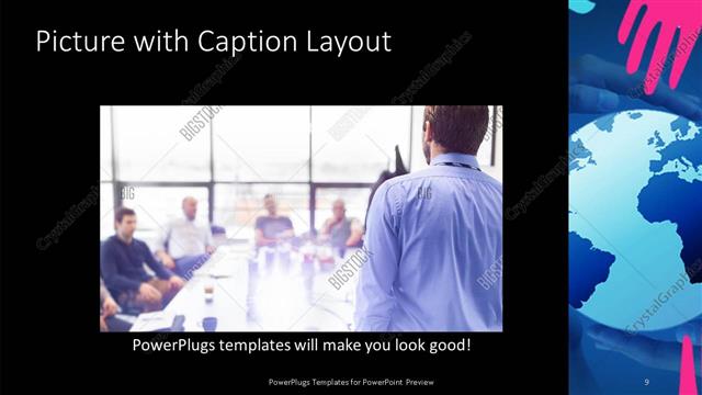 Picture with Caption presentation slide layout