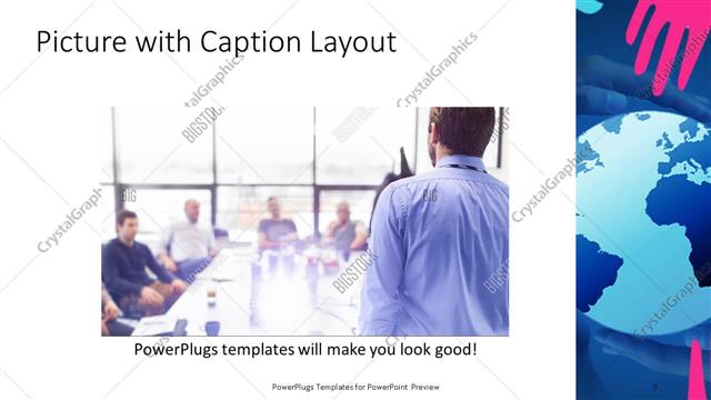 Picture with Caption presentation slide layout
