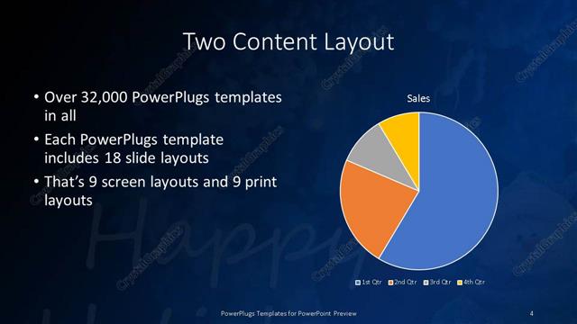 Two Content presentation slide layout