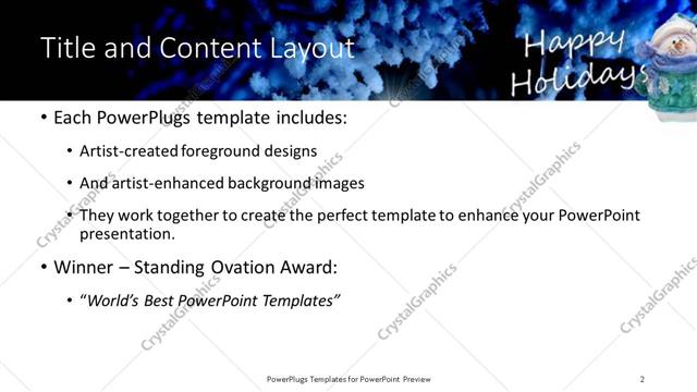 Title and Content presentation slide layout