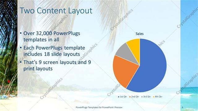 Two Content presentation slide layout