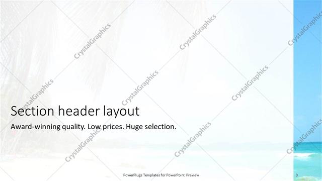 Section Header presentation slide layout
