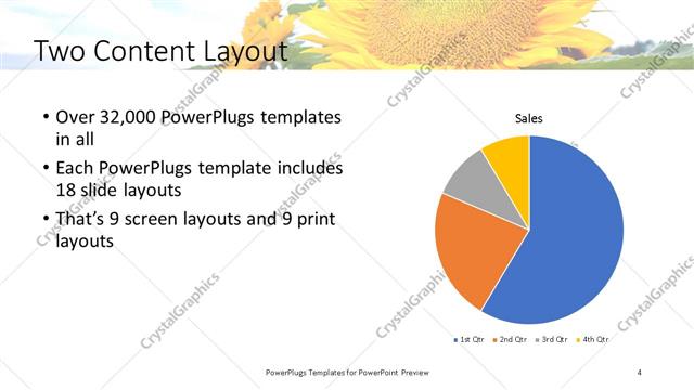 Two Content presentation slide layout