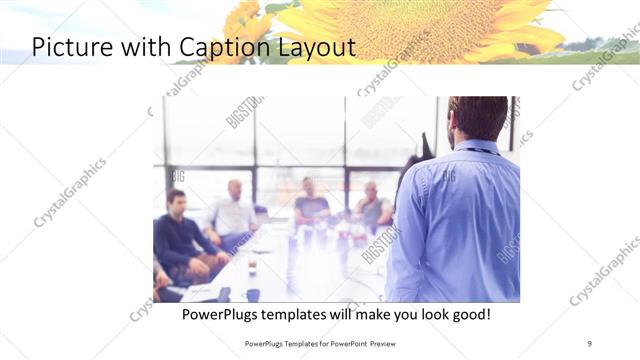 Picture with Caption presentation slide layout