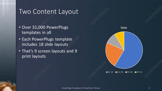 Two Content presentation slide layout