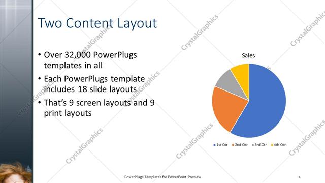 Two Content presentation slide layout