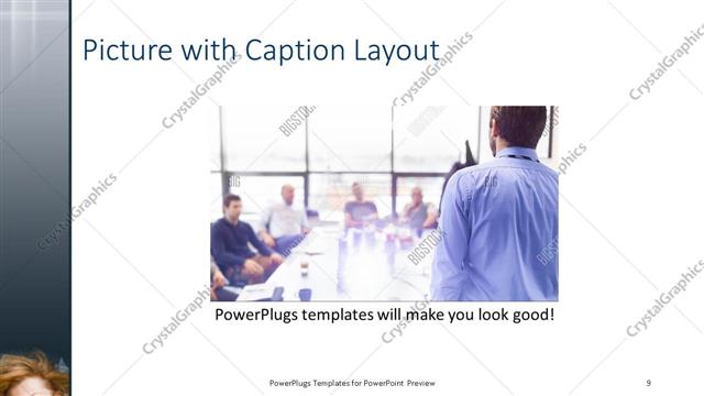 Picture with Caption presentation slide layout