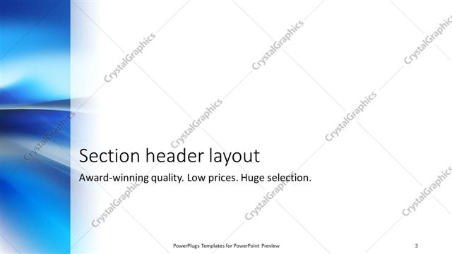 Section Header presentation slide layout