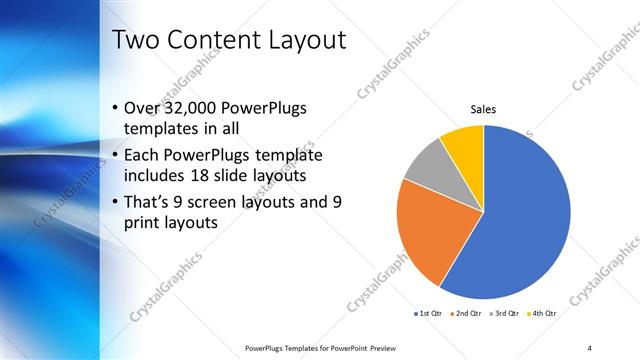 Two Content presentation slide layout