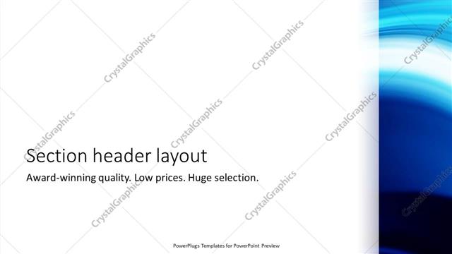 Section Header presentation slide layout