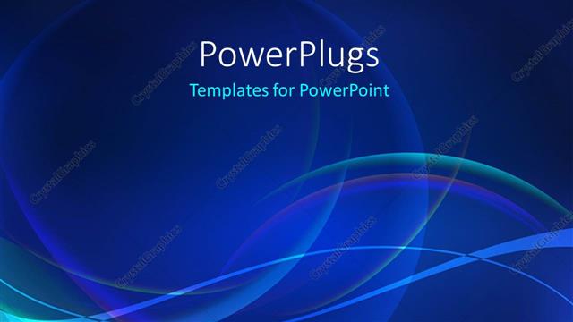  Presentation with blue waves - Beautiful blue colored waves flowing over dark blue color