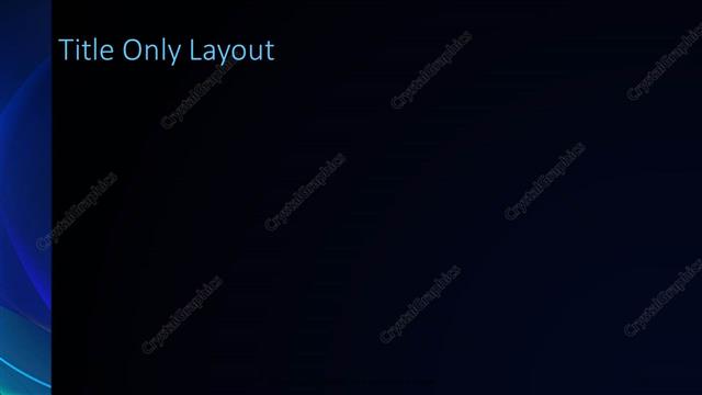 Title Only presentation slide layout