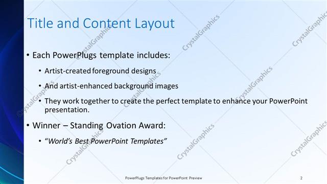 Title and Content presentation slide layout