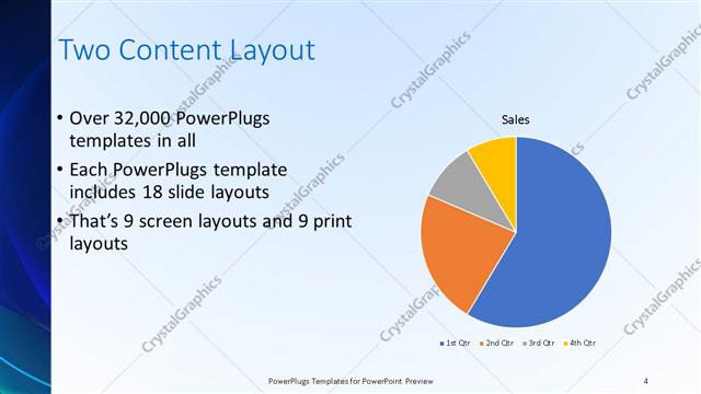 Two Content presentation slide layout