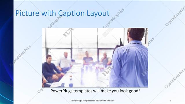 Picture with Caption presentation slide layout
