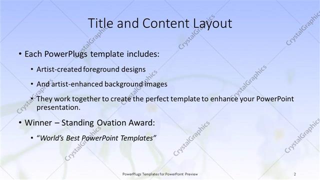 Title and Content presentation slide layout