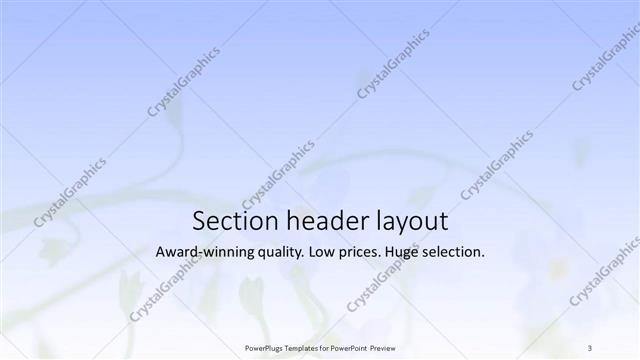 Section Header presentation slide layout