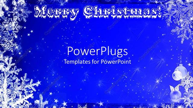  Presentation with celebrations - A beautiful blue representation of the Christmas celebrations with stars