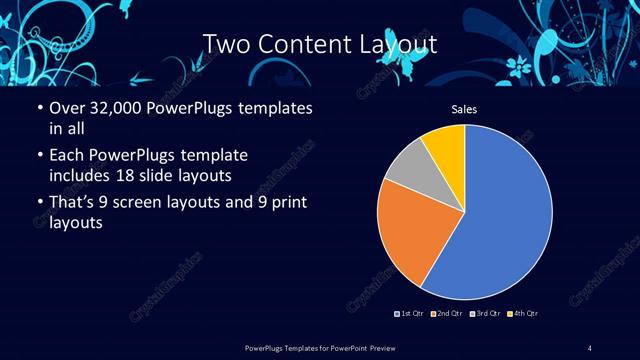 Two Content presentation slide layout