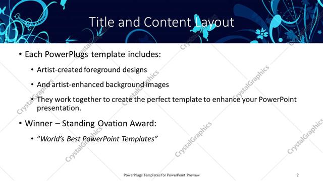 Title and Content presentation slide layout