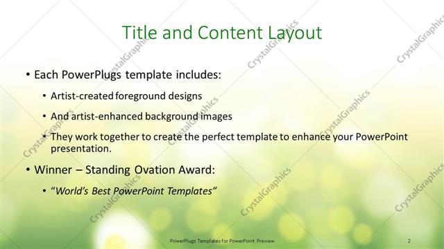 Title and Content presentation slide layout