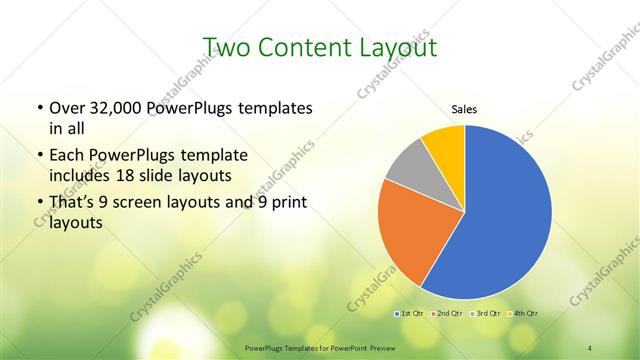 Two Content presentation slide layout