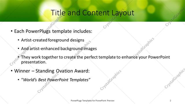 Title and Content presentation slide layout