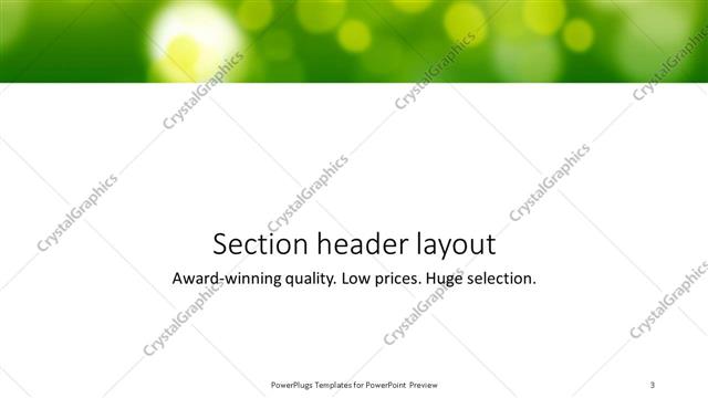 Section Header presentation slide layout