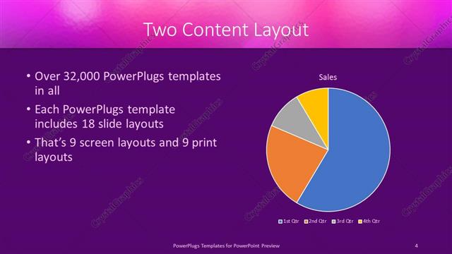 Two Content presentation slide layout