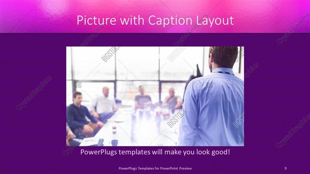 Picture with Caption presentation slide layout