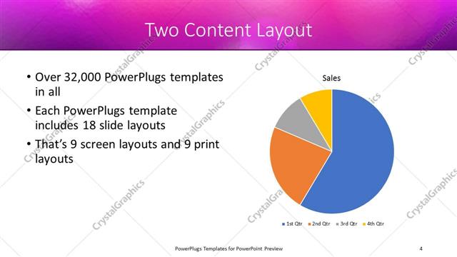 Two Content presentation slide layout