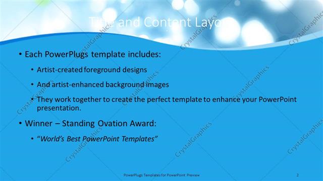 Title and Content presentation slide layout