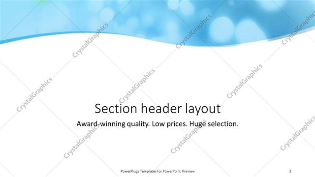 Section Header presentation slide layout