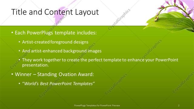 Title and Content presentation slide layout