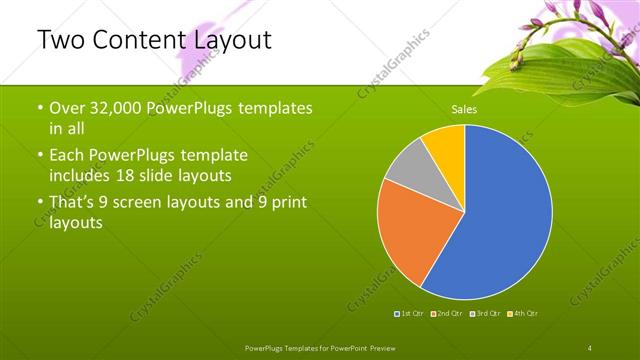 Two Content presentation slide layout