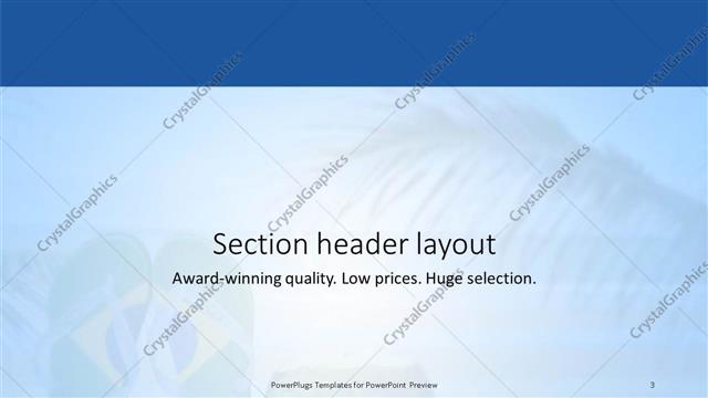 Section Header presentation slide layout