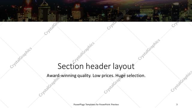 Section Header presentation slide layout