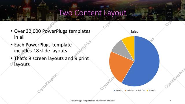 Two Content presentation slide layout