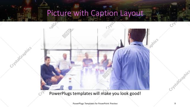 Picture with Caption presentation slide layout