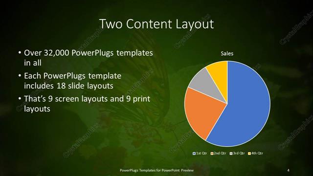 Two Content presentation slide layout