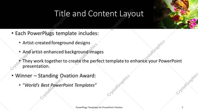 Title and Content presentation slide layout