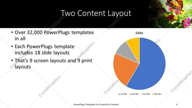 Two Content presentation slide layout